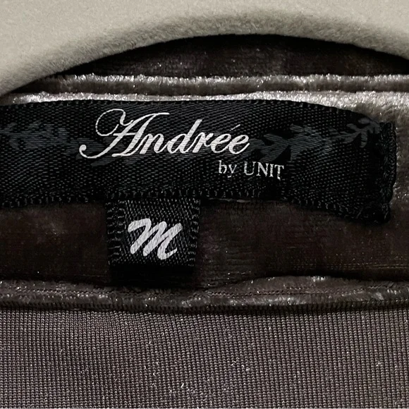 Andree By Unit Velvet Long Sleeve Brown Button Up Tunic Witchy Whimsigoth Size M - Picture 3 of 9